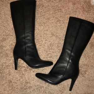 Knee high black boots